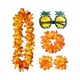 thumbnail image 1 of Conjunto De 2 Collares Hawaianos Para Disfraz De Playa Para Mujer, Vestido Elegante, Decoración, Diadema, Color Naranja, 1 of 8