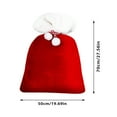 thumbnail image 2 of 50×70CM Christmas Santa Drawstring Gift Bag 2025 - Red Velvet Holiday Present Pouch with Drawstring Closure, Festive Santa Design for Christmas Presents and Decorations, 2 of 3