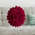 thumbnail image 1 of Funda de almohada con diseño de flores en 3D, funda de almohada navideña, funda de cojín navideña de estilo lujoso con diseño floral para decoración Redonda roja, 1 of 8