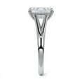 thumbnail image 2 of Dash Jewel 2.2 Ct Emerald Cut Lab Created Diamond Split Shank Anniversary Ring for Her - 14K White Gold Plated Diamond Ring - Anniversary Gifts - Silver Women's Diamond Ring for Wedding Gift, 2 of 7