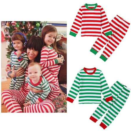 Kids Personalized Christmas Pajamas Children Baby Kid Girl Boy Nightwear Pajamas Pyjamas Sleepwear Suit Christmas ()