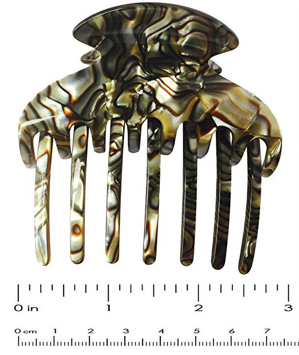 French Amie Wow Grip Onyx Silver Medium Handmade Side Slide Jaw Claw Hair Clip