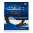 thumbnail image 7 of LegitWire 10 ft 4K High Speed HDMI Cables, 5 Pack - 18Gbps HDMI 2.0 (4K @ 60hz HDR UHD 4:4:4 Chroma) - Ethernet - Locking Head - Deep Color Ultra HD with ARC, 3D, HDCP 2.2, 28AWG, Gold Plated, 7 of 7