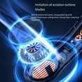 thumbnail image 4 of Mini Ventilador Portátil para Colgar en el Cuello,Ventilador Eléctrico Sin Aspas,Ventilador con Banda para el Cuello,Enfriador Aire,Ventiladores Eléctricos Recargables USB, Azul, 4 of 5