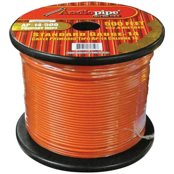 Audiopipe 14 Gauge 500ft Primary Wire Orange