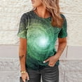 thumbnail image 2 of Patlollav Womens Tshirts Under $10, Womens Short Sleeve Tops Cosmic Star Sky Print Summer Casual Fashion Blouse, 2 of 6