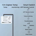 thumbnail image 4 of 2X Tuya Smart Zigbee Switch with Temperature Sensor Passive Dry Contact Zigbee Relay Work with Home Assistant AC 85-250V,2 x Smart Switch,White, 4 of 8