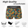 thumbnail image 2 of Men's Boxer Briefs, Skull And Flowers Soft Comfy Mens Underwear Boxer Briefs Breathable With Widen Waist, 2 of 7
