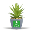 thumbnail image 1 of Bouchon de Dessin Animé Véhicules Écoénergétiques Protéger l'Environnement Faux Pot de Fleurs Ananas Vase Mini Décor, 1 of 3