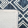 thumbnail image 6 of SAFAVIEH Micro-Loop Floral Geometric Wool Area Rug, Navy/Ivory, 2'6" x 4', 6 of 7