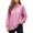 Pink, variant on Vivianyo HD Women's Half Zip Sweatshirt, Longline Long Sleeve Pullover, Fall Marled Knit Top for Daily Outings and Casual Lounging, Sizes S-3XL