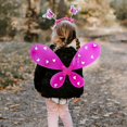 thumbnail image 3 of Txlixc Juego de rol de cuento de hadas de 4 piezas para niñas, falda brillante + alas de mariposa de cuento de hadas LED + horquilla + palo de mariposa Txlixc  moda, 3 of 9