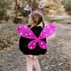 thumbnail image 3 of Txlixc Juego de rol de cuento de hadas de 4 piezas para niñas, falda brillante + alas de mariposa de cuento de hadas LED + horquilla + palo de mariposa Txlixc  moda, 3 of 9