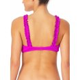 thumbnail image 3 of No Boundaries Junior's Ribbed Ruffle Strap Bandeau Bikini Top Swimsuit, 3 of 4