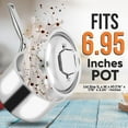 thumbnail image 3 of Nutrichef Stainless Steel Sturdy and Durable Stain-Resistant 3 Quart Kitchen Saucepot Lid W/ Handle, 3 of 6