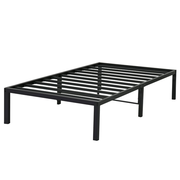 Granrest 14 Durable Steel Slat Metal, Black Metal Twin Bed Frame With Steel Slats