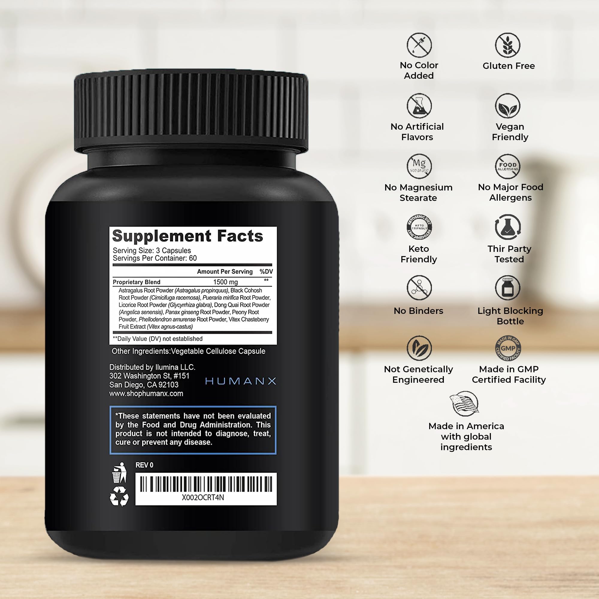 VertiGone - Vertigo Supplement - USA Third Party Tested - Natural Inner Ear Supplement - For Motion Sickness, Nausea, Spinning and Swaying Sensations - Inner Ear Balance - By Humanx