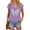 Purple, variant on Womens Rose Red Skull Moth Print V Neck Short Sleeve T-Shirt Mystical Gothic Daily S-5XL Tops