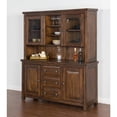 thumbnail image 4 of Sunny Designs Tuscany 18" Distressed Mahogany Wood Bench in Medium Brown, 4 of 9
