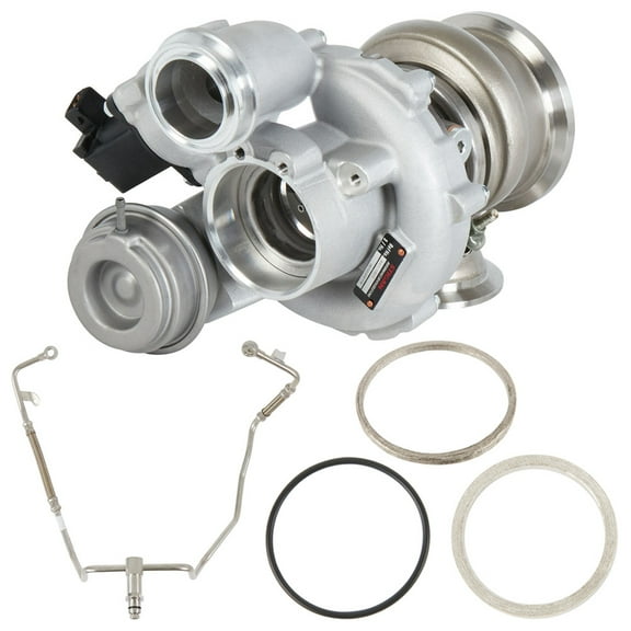 For BMW 550i 750i Stigan Turbo Turbocharger w/ Gaskets & Oil Line - BuyAutoParts