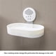 thumbnail image 5 of Jabonera De Doble Capa Jabonera Sin Perforaciones Recipiente De Jabón Montado En La Pared Con Borde Liso Para Ducha, Baño, Bañera Y Fregadero De Cocina Desmontable Sin Taladros seitruly HA027641-03, 5 of 7