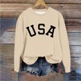 thumbnail image 4 of Tao Tao Toddler Kids Boys Girls Loose Graphic Letter Print Sweatshirts Crewneck Fleece Pullover Tops Fall Winter Fashion Clothes Beige 3 Years, 4 of 7