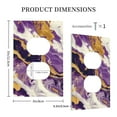 thumbnail image 3 of Disketp Purple Gold Marble Swirls Decorative Light Switch or Outlet Wall Plate with Safety Cover-Style S, 3 of 6
