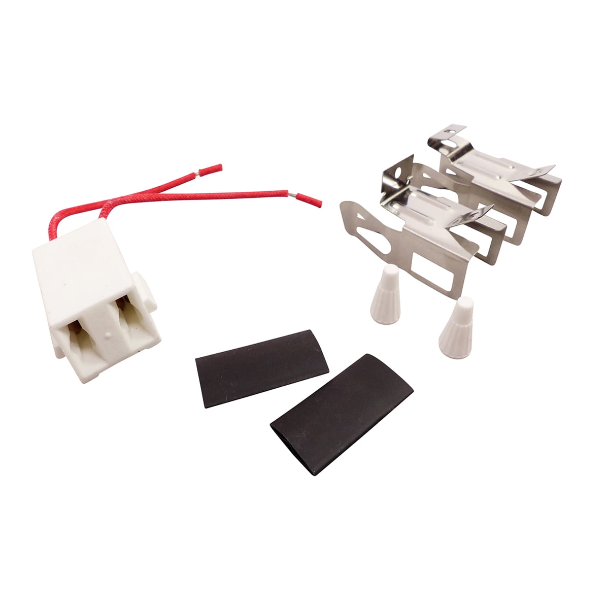 Kitchen Basics 101 MP22YA Electric Range Surface Burner Coil Set (2-MP15YA 6" & 2-MP21YA 8") with 4 High Temperature Ceramic Plug-In Terminal Block Kit Replacement for Whirlpool, KitchenAid, Maytag