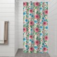 thumbnail image 2 of Pioneer Flower Floral Print Pattern Shower Curtain 36"x72", Bathroom Decorative Shower Curtain Set with 12 Hooks, Waterproof Washable, 2 of 6