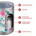thumbnail image 4 of 12oz Tumblers Pioneer Flower Vacuum Insulated Stainless Steel Travel Tumbler Cups Mug with Lid and Straw for Beer,Coffee,Beverages with Cleaning Brush for Cold & Hot Drinks, 4 of 5