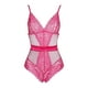 thumbnail image 5 of Body de lencería de encaje para mujer Pijama de mono corto con cuello en V de encaje Babydoll Fridja nalpqowj38183, 5 of 6