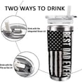 thumbnail image 4 of Best Dad Ever Insulated Vacuum Tumbler with Lid, Father''s Day Gifts for Dad Papa Grandpa, Mechanic Toolbox American Flag Funny Stainless Steel Double Wall Cup, 20 oz Travel Detachable Straw Mug, 4 of 6