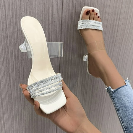 

〖Yilirongyumm〗 White 40 Sandals Women Fashion Womens High Heels Breathable Lace Up Shoes Casual Sandals