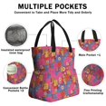 thumbnail image 3 of Pioneer Flower Floral Print Pattern Drawstring Lunch Bag Women - Drawstring Lunch Bag Insulated for Work Office - Stain-Resistant Large Lunchbags for Women with Multi-Pockets, 3 of 6