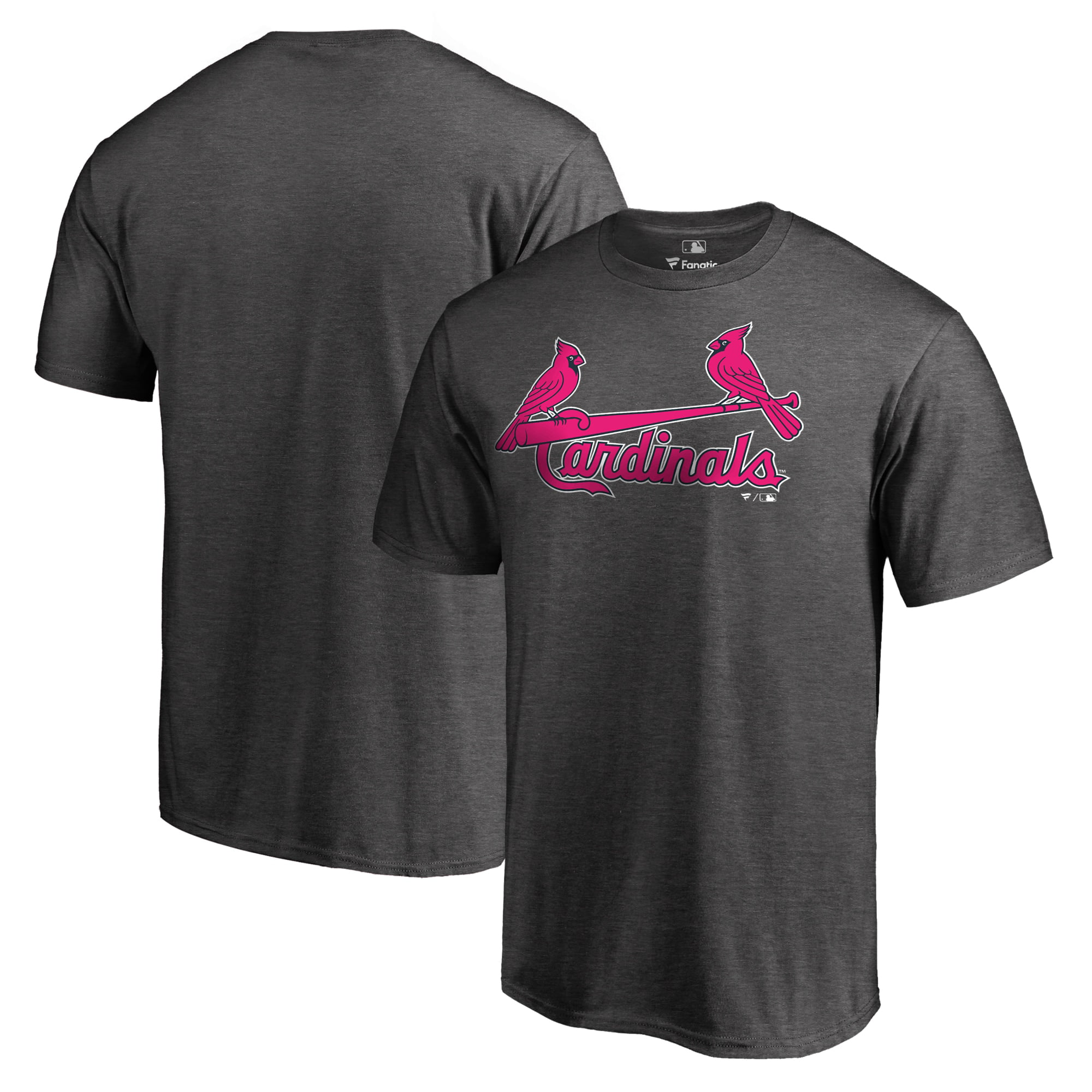 St. Louis Cardinals Fanatics Branded 2019 Mother&#39;s Day Pink Wordmark T-Shirt - Heather Gray ...