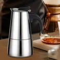 thumbnail image 1 of Cafetera Espresso para estufa, cafetera portátil de acero inoxidable, accesorios para jarra, taza de café, cafetera para cafetería y Camping 100ML, 1 of 10