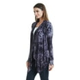 thumbnail image 4 of Made by Johnny Women's Off-Duty Open Front Tie Dye Cardigan XXXL BLACK, 4 of 6
