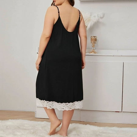

nsendm Lingerie Women Underwire Muslin Racy Nightdress Lace Pajamas Underwear Sleepwear Lingerie for Women plus Size Christmas Underwear Black 4X-Large