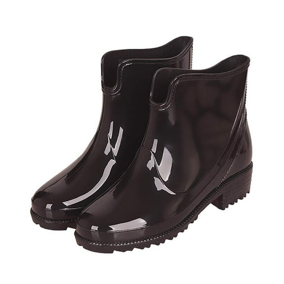 Women's Rain Boots Travel Outdoor Boots Rubber Non-slip Garden Shoes Casual Waterproof Slip-On Chelsea Booties Shoes