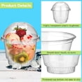 thumbnail image 3 of 50 Count 8 oz Clear Plastic Dessert Cups with Dome Lid, Disposable Ice Cream Cups and Parfait Cups, Disposable Plastic Cups for Ice Cream, Yogurt, Pudding, Fruit Salads, and Cakes, 3 of 5