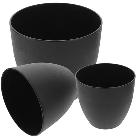 MLINS  3 Pcs Decorative Plant Pots Faux Stone Flower Garden Planter