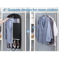 thumbnail image 2 of MISSLO 60'' Gusseted Garment Bag for Travel Storage Breathable Dress Bag for Gowns Long Cover with Two Mesh Pockets, Black, 2 of 6