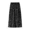 thumbnail image 5 of LMLYSoH Women Long Skirt, Elegant Elastic Waist Shiny Sequins Casual Skirt Streetwear for Daily, 5 of 9