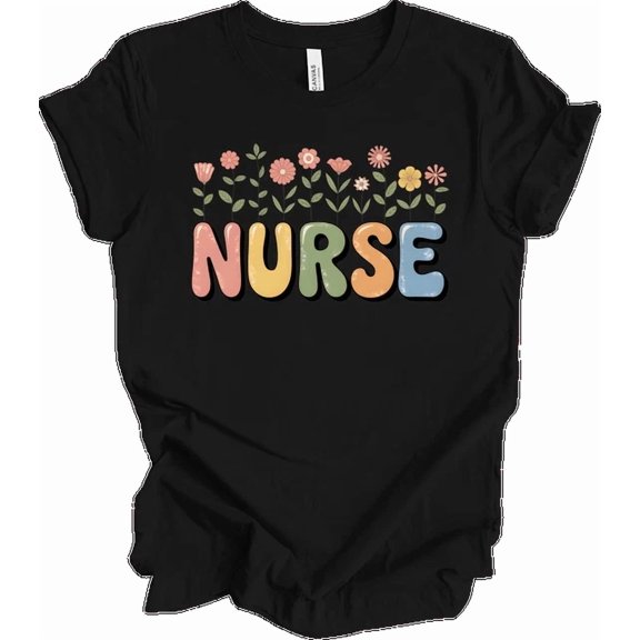 Floral Nurse New Nurse Gift Registered Nurse Appreciation T-Shirt Unisex S-5XL Hot Trending Shirt, Vintage Birthday Gift