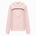 thumbnail image 4 of NOLDARES Cat Pouch Hoodie for Women Kangaroo Pocket Dog Pouch Sweatshirts Pet Carrier Animal Holder Long Sleeve Pullover Tops,Pink,XXL, 4 of 9