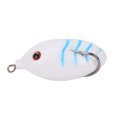 thumbnail image 1 of Baverta Realista-Artificial Señuelos de Pesca realistas Forma de F rog de Silicona Cebos Suaves Accesorio de Aparejos(Blanco), 1 of 5