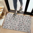 thumbnail image 2 of White Pioneer Flower and Paisley Pattern Door Rugs,Washable Non Slip Door Mats Indoor,Decorative Door Mats,Entry Mat Indoor for Entrance,Bedroom,Kitchen,Bathroom,20"x32", 2 of 6
