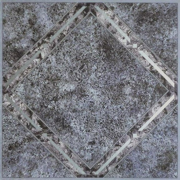 12 x 12 in. Tivoli Self Adhesive Vinyl Floor 45 Tile, Metallic Marble Diamond - 45 sq. ft.