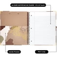 thumbnail image 4 of Nordicaes College Ruled Spiral Notebook with Clipboard 8.5x11 Hardcover Notebook Large Notebook School Supplies Office Brown+Ruler. Bookmark, 4 of 5
