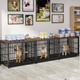thumbnail image 1 of Wisfor Cage/chenil pour Chien Robuste Noir de 36 Pouces, Meuble Télé, Table d'Appoint en Bois, Meuble, 1 of 5